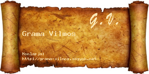 Grama Vilmos névjegykártya